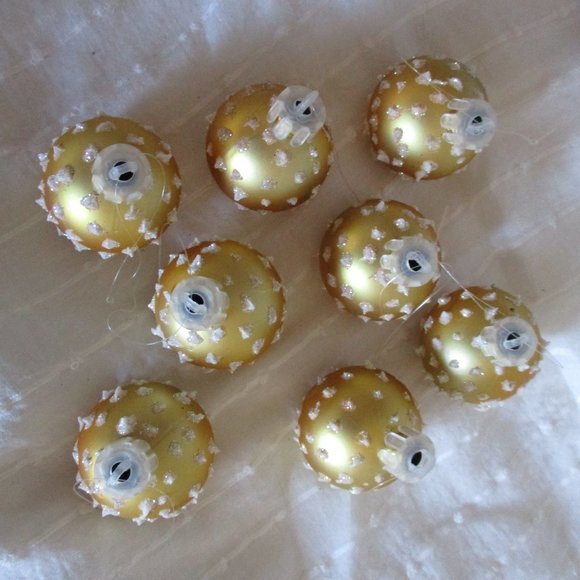 Vtg Y2K IKEA gold ornaments / set of 8 - Picture 4 of 6